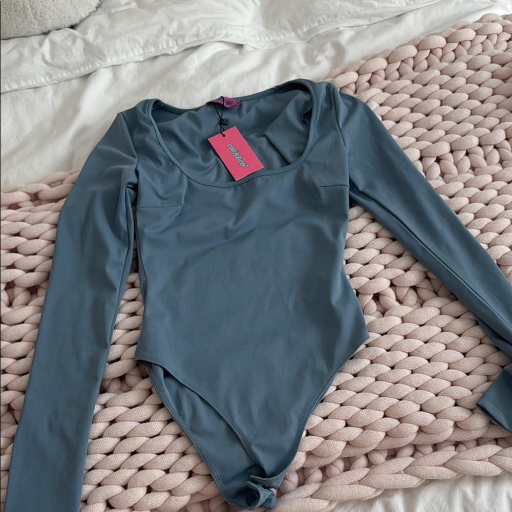 Blue Long Sleeve Bodysuit